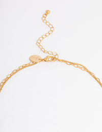 Worn Gold Pearl Butterfly Chain Necklace - link has visual effect only