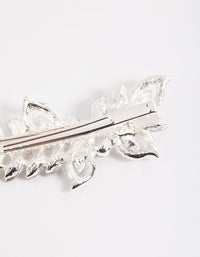 Silver Diamante & Pearl Barette Clip - link has visual effect only