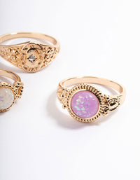 Gold Opal Signet Ring Pack - link has visual effect only