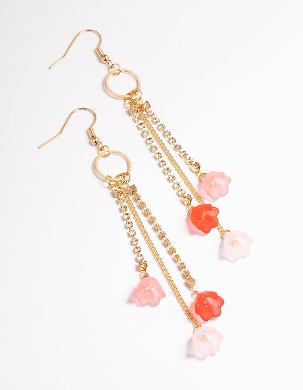 Cupchain Flower Drop Earrings