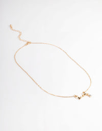 Gold Pearl & Diamante Love Necklace - link has visual effect only