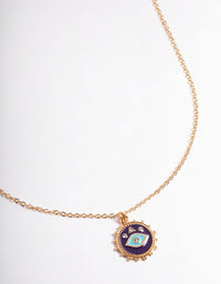 Gold Evil Eye Necklace - link has visual effect only