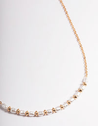 Gold Pearl Smile Necklace - link has visual effect only