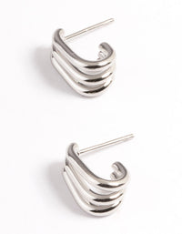 Surgical Steel Triple Illusion Hoop Earrings - link has visual effect only