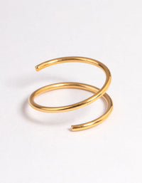 Gold Plated Surgical Steel Double Twist Nose Ring - link has visual effect only