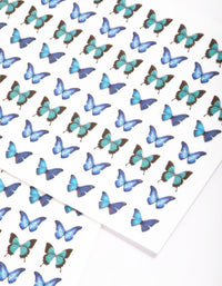 Blue Butterfly Nail Stickers - link has visual effect only