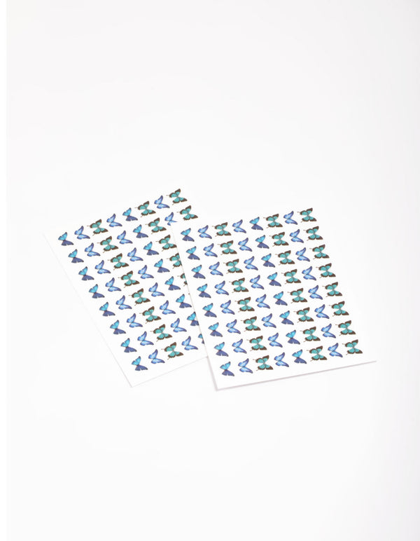 Blue Butterfly Nail Stickers