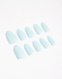 Blue Matte Iridescent Press On Nails - link has visual effect only