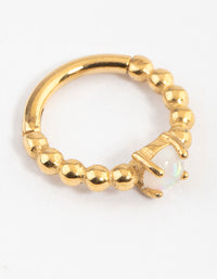 Gold Plated Faux Opal Clicker Ring - link has visual effect only