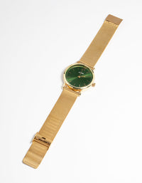 Green Medium Mesh Watch - link has visual effect only