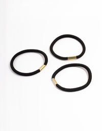 Black Fabric Multi Clamp Hair Tie Pack - link has visual effect only