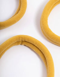 Yellow Fabric Hair Tie Pack - link has visual effect only