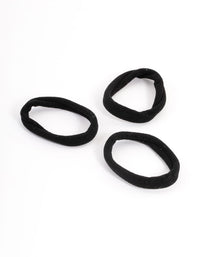 Black Fabric Hair Tie Pack - link has visual effect only