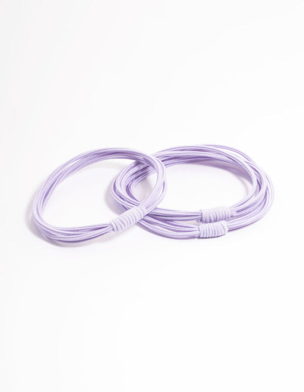 Purple Fabric Hair Tie Pack