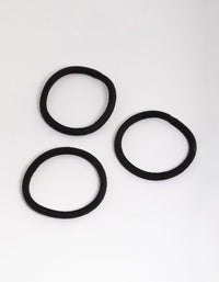 Black Fabric Classic Hair Tie Pack - link has visual effect only