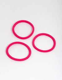 Fuchsia Fabric Classic Hair Tie Pack - link has visual effect only