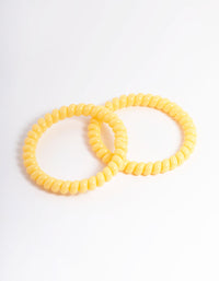 Yellow Plastic Narrow Hair Spiral Pack - link has visual effect only