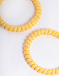 Yellow Plastic Narrow Hair Spiral Pack - link has visual effect only