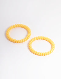 Yellow Plastic Narrow Hair Spiral Pack - link has visual effect only