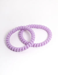 Purple Plastic Narrow Hair Spiral Pack - link has visual effect only