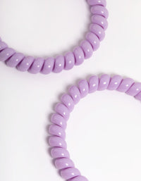 Purple Plastic Narrow Hair Spiral Pack - link has visual effect only