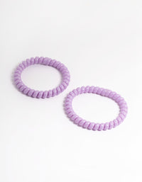 Purple Plastic Narrow Hair Spiral Pack - link has visual effect only