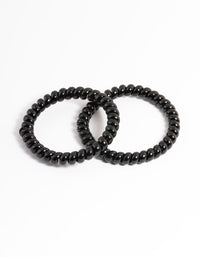 Black Plastic Narrow Hair Spiral Pack - link has visual effect only