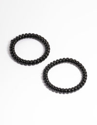 Black Plastic Narrow Hair Spiral Pack - link has visual effect only