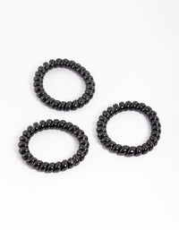 Black Plastic Large Hair Spiral Pack - link has visual effect only