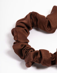 Brown Fabric Narrow Scrunchie - link has visual effect only