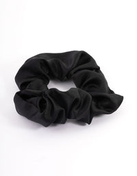 Fabric Black Satin Scrunchie - link has visual effect only