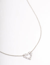 Silver Stone Heart Pendant Necklace - link has visual effect only