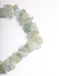 Green Fluroite Stone Stretch Bracelet - link has visual effect only