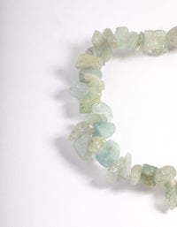 Green Fluroite Stone Stretch Bracelet - link has visual effect only