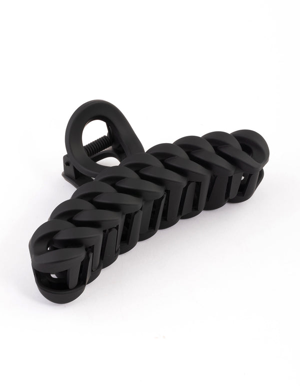 Black Chain Cut Out Hair Claw Clip