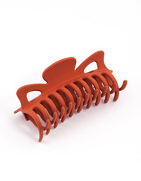 Acrylic Matte Orange Cut Out Claw Clip - link has visual effect only