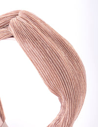 Blush Fabric Metallic Twist Headband - link has visual effect only