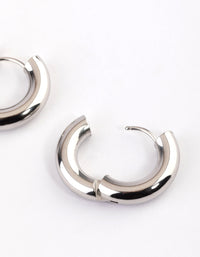 Waterproof Stainless Steel Thick Everyday Huggie Hoop Earrings - link has visual effect only