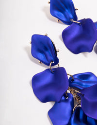 Blue Coated Petal Drop Earrings - link has visual effect only