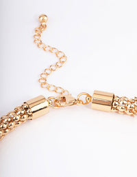 Gold Long Popcorn Chain Necklace - link has visual effect only