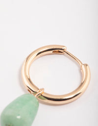 Gold Aventurine Teardrop Earrings - link has visual effect only