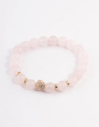 Stone Quartz Bead Bracelet - link has visual effect only