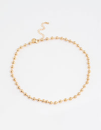 Gold Plated Brass Ball Chain Necklace - link has visual effect only