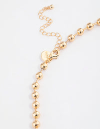 Gold Plated Brass Ball Chain Necklace - link has visual effect only