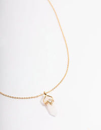 Gold Plated Semi Precious & Diamante Fine Chain Necklace - link has visual effect only