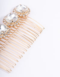 Gold Crystal Halo Jewel Comb - link has visual effect only