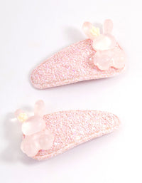 Kids Mixed Metal Bubble Bunny Hair Clips Pack - link has visual effect only