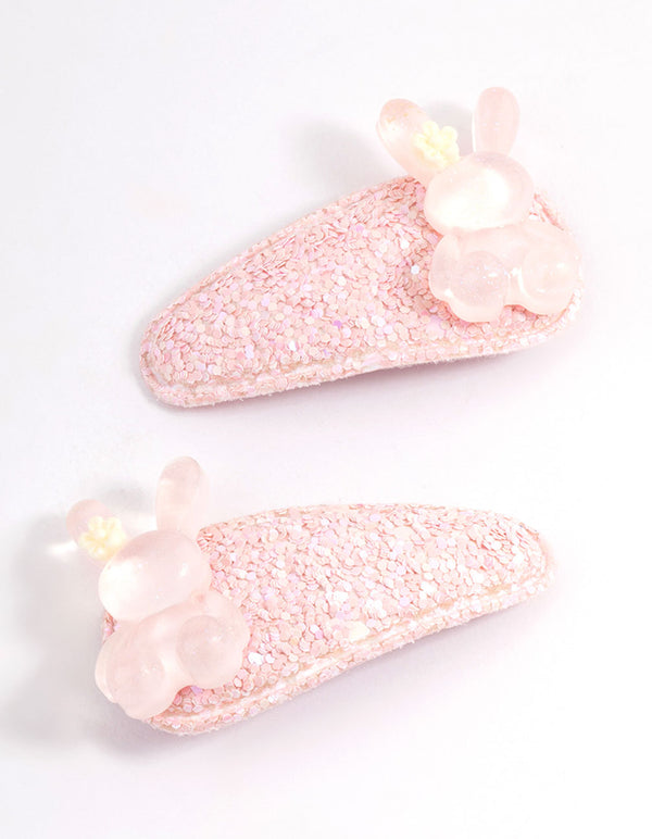 Kids Mixed Metal Bubble Bunny Hair Clips Pack