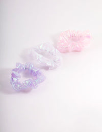 Kids Fabric Iridescent Hair Scrunchie Pack - link has visual effect only