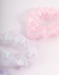 Kids Fabric Iridescent Hair Scrunchie Pack - link has visual effect only